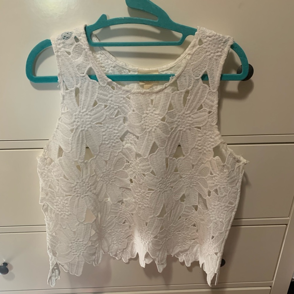 Caution to the Wind Lace Tank